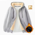 Fleece Hoodie for Men - Casual Thickened Zipper Sweatshirt