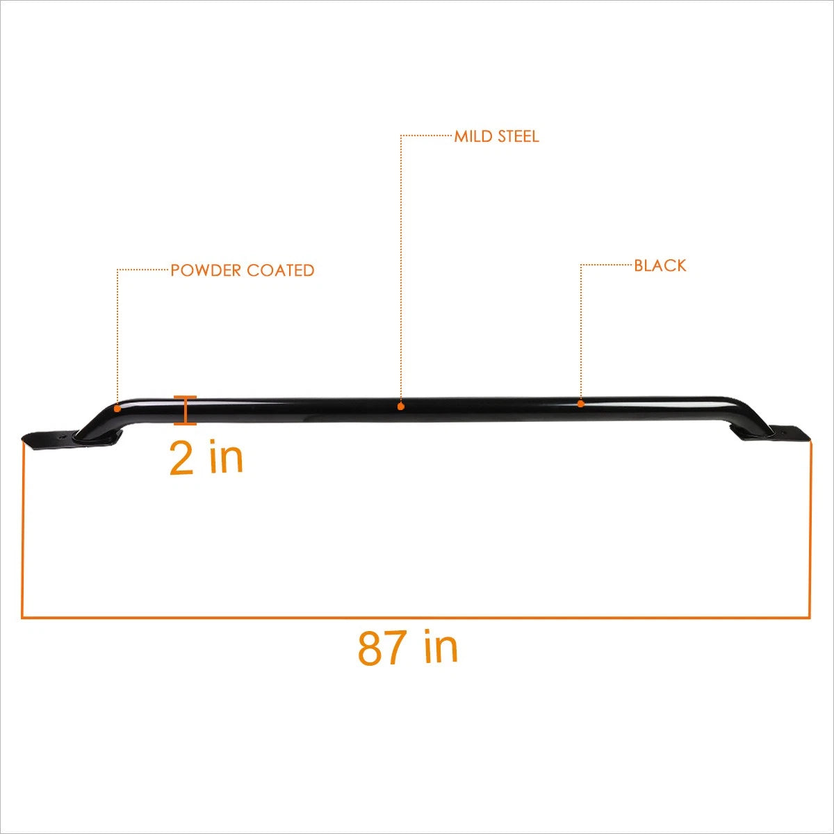 Set of 2 Tubular Side Rail Bars for Silverado/Sierra 1500-3500 (2014–2017)