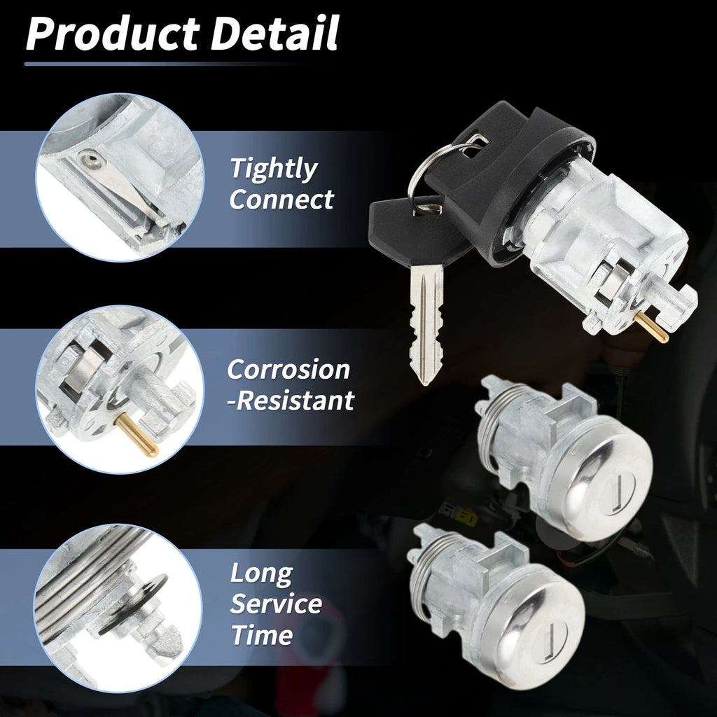 Ignition Lock Cylinder and Door Lock for Dodge Ram 1500 250 (No.5003845AA)