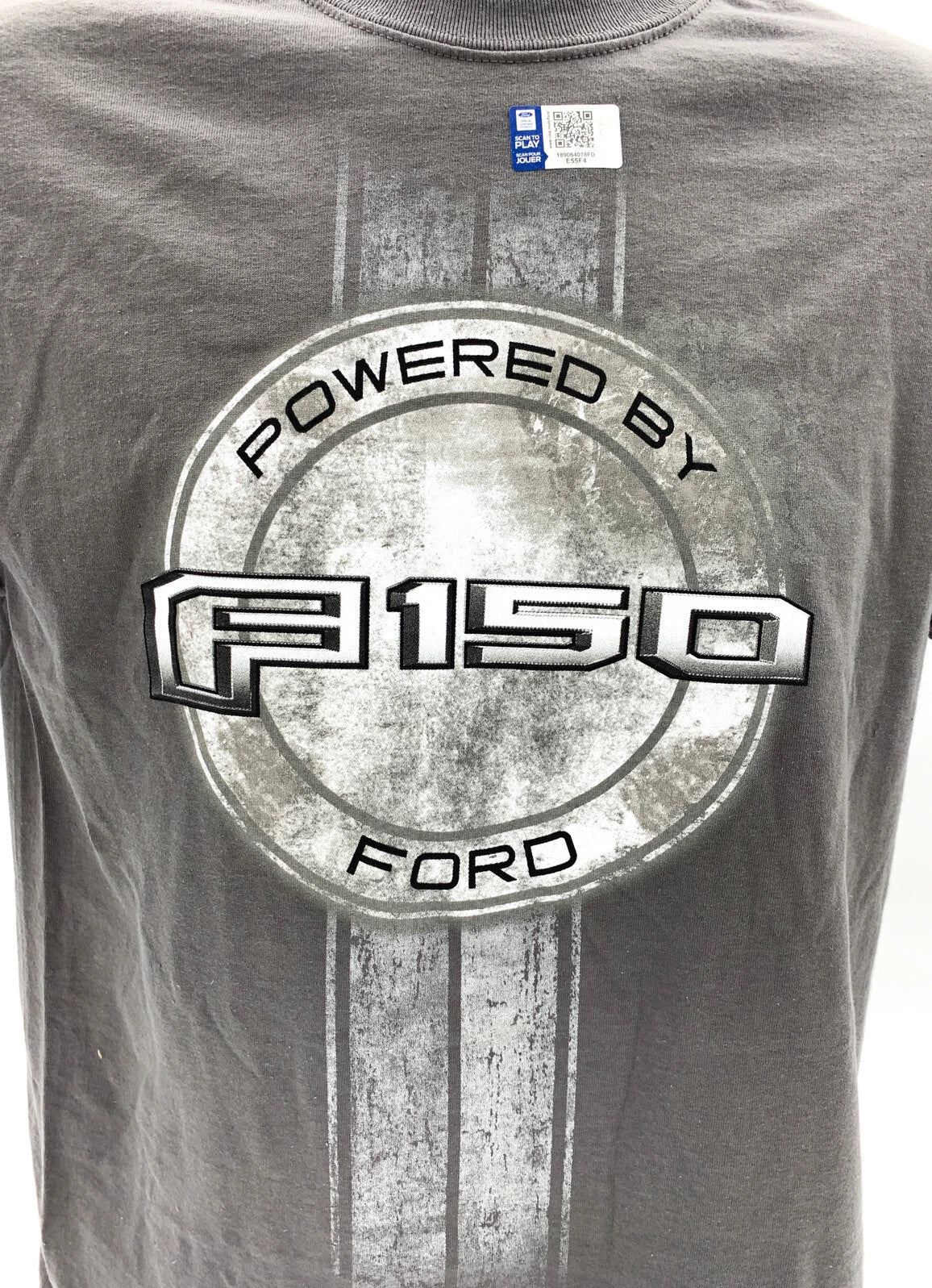 Ford F-150 T-Shirt Charcoal Powered By Ford Script Stripe Logo (2004–2020)