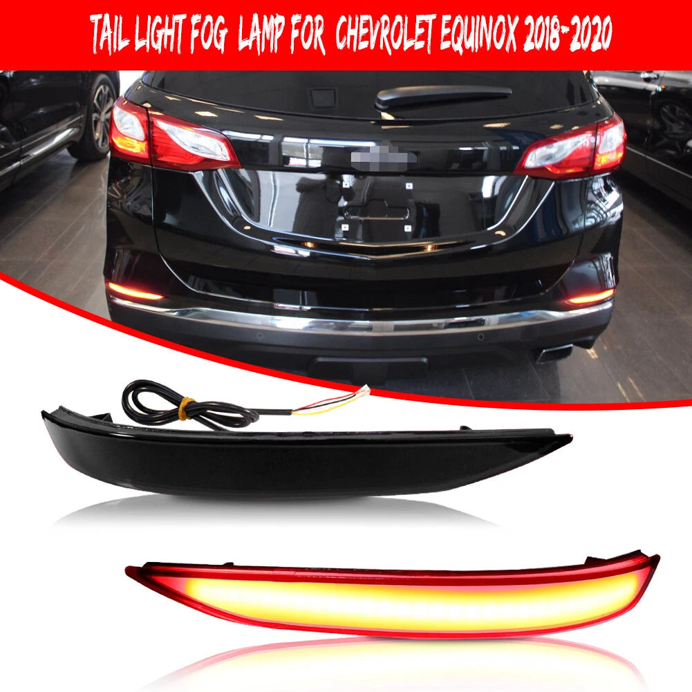 2 Smoked LED Tail Brake Signal Lights for Chevrolet Equinox (2018–2022)