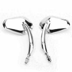 Chrome Classic Long Stem Motorcycle Mirrors for Cruiser Dyna (T9)
