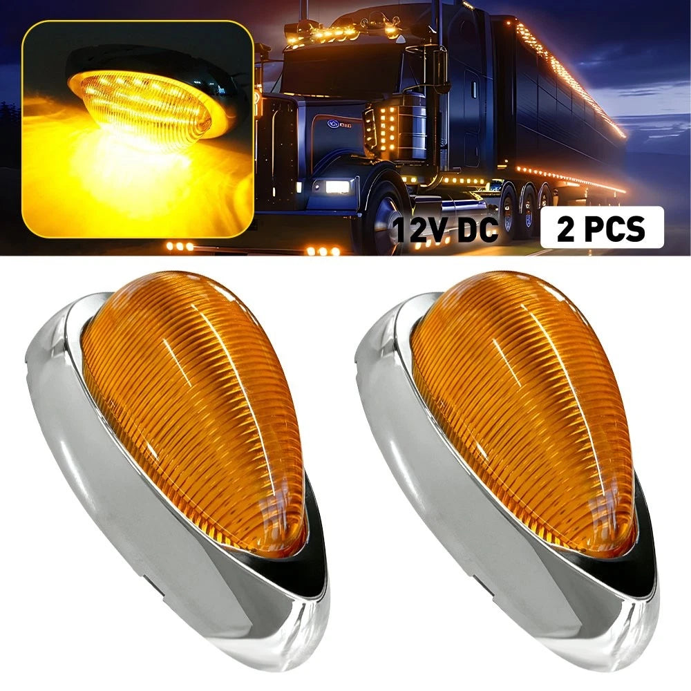 2X LED Side Marker Light Amber for Freightliner Century Columbia (EXV)