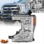 Chrome Amber Headlight Lamp for Ford F250-F550 SD (2020–2022)