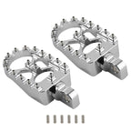 Set of 2 Aluminum Offroad CNC Wide Fat Foot Pegs for Harley Dyna Sportster