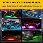 8X RGB LED Rock Neon Underglow Lights for Chevy Silverado (1500, 2500 HD)