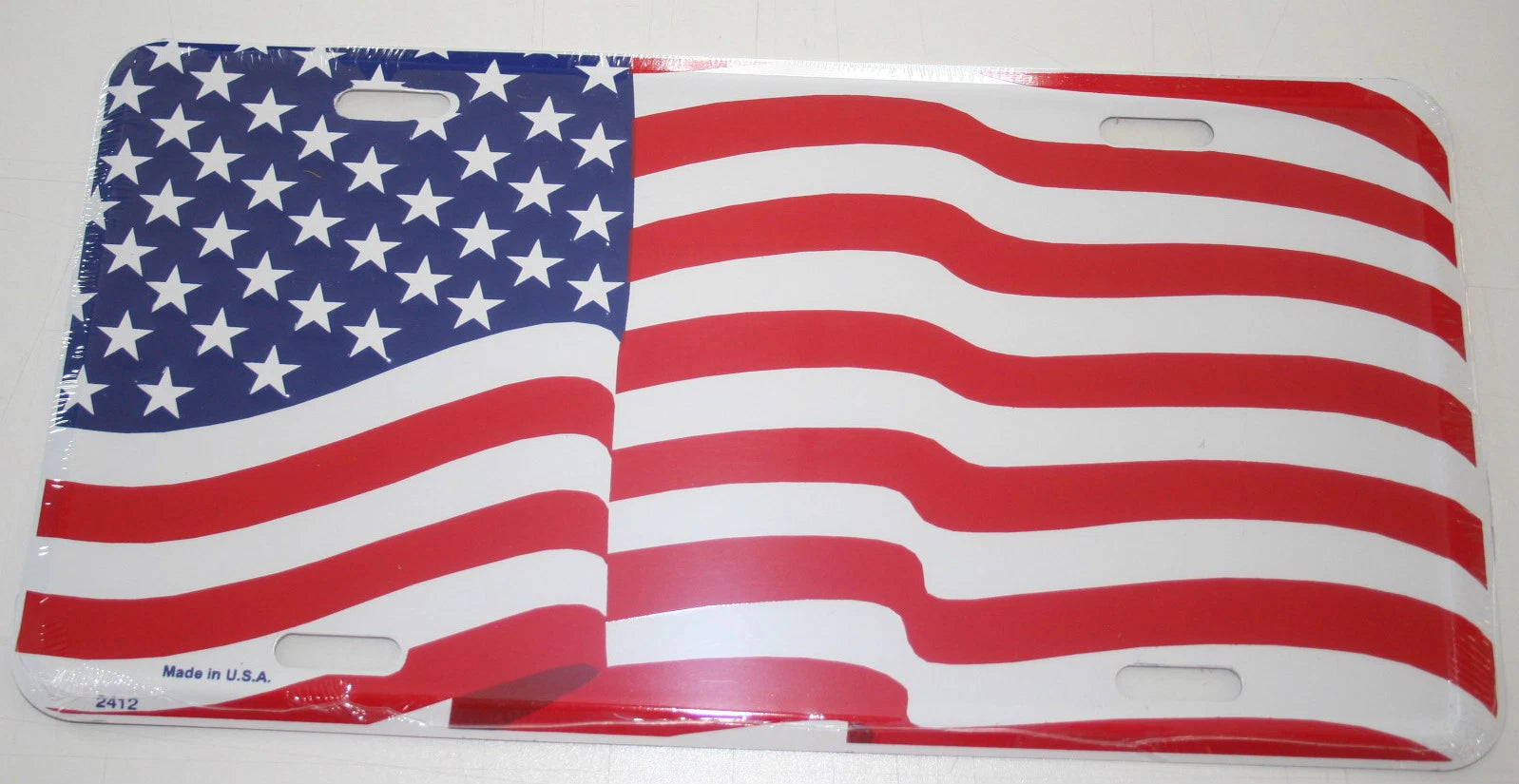 American Flag License Plate Tag for Military Vehicles (USA)