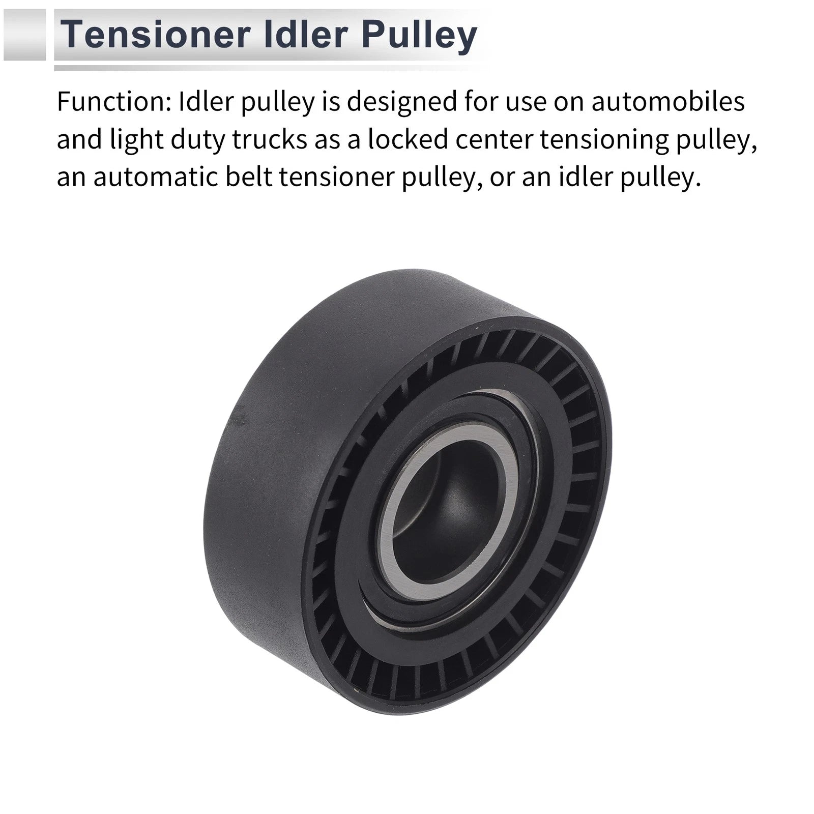 Drive Belt Idler Pulley for BMW Series 3 (1994–2006) No. 11281748131 Black