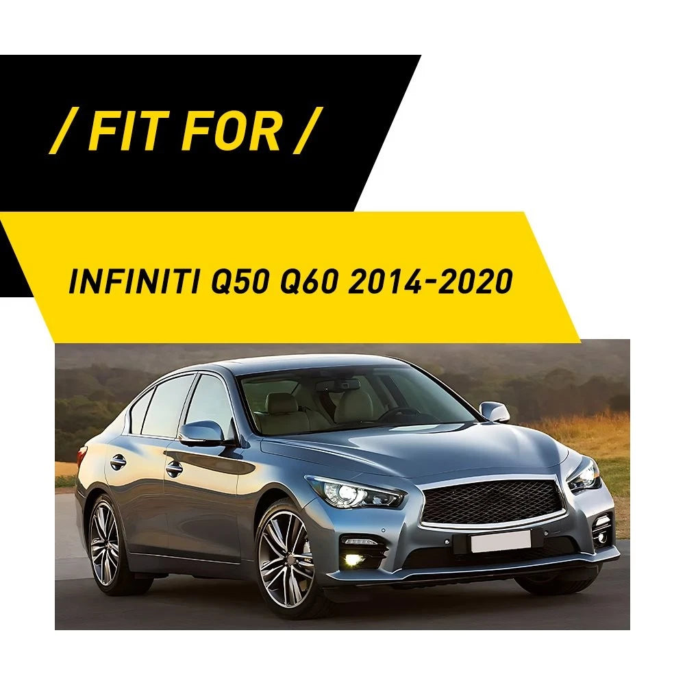 Carbon Fiber Interior Trim Cover Sticker for Infiniti Q50/Q60 (2014–2020)