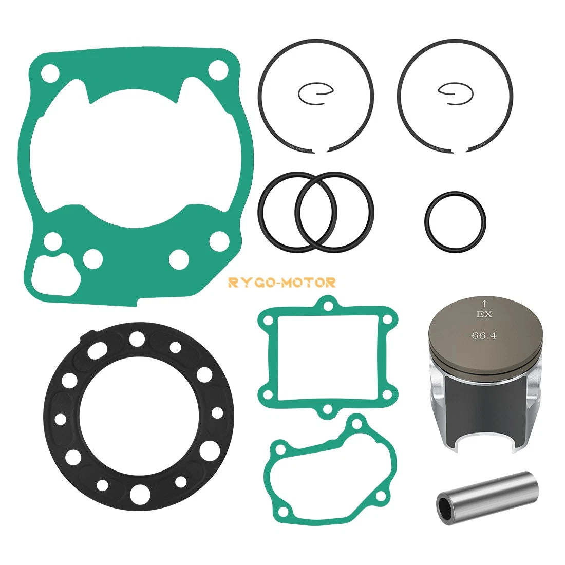 STD Bore 66.40mm Piston & Gaskets Top End Rebuild Kit for Honda CR250R (1992–1996)