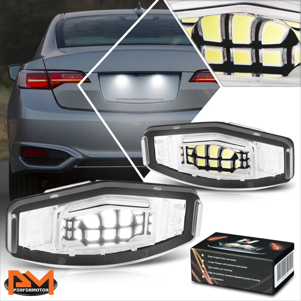 Set of 2 LED License Plate Lights for Acura ILX RDX, Honda Accord (2013–2018)