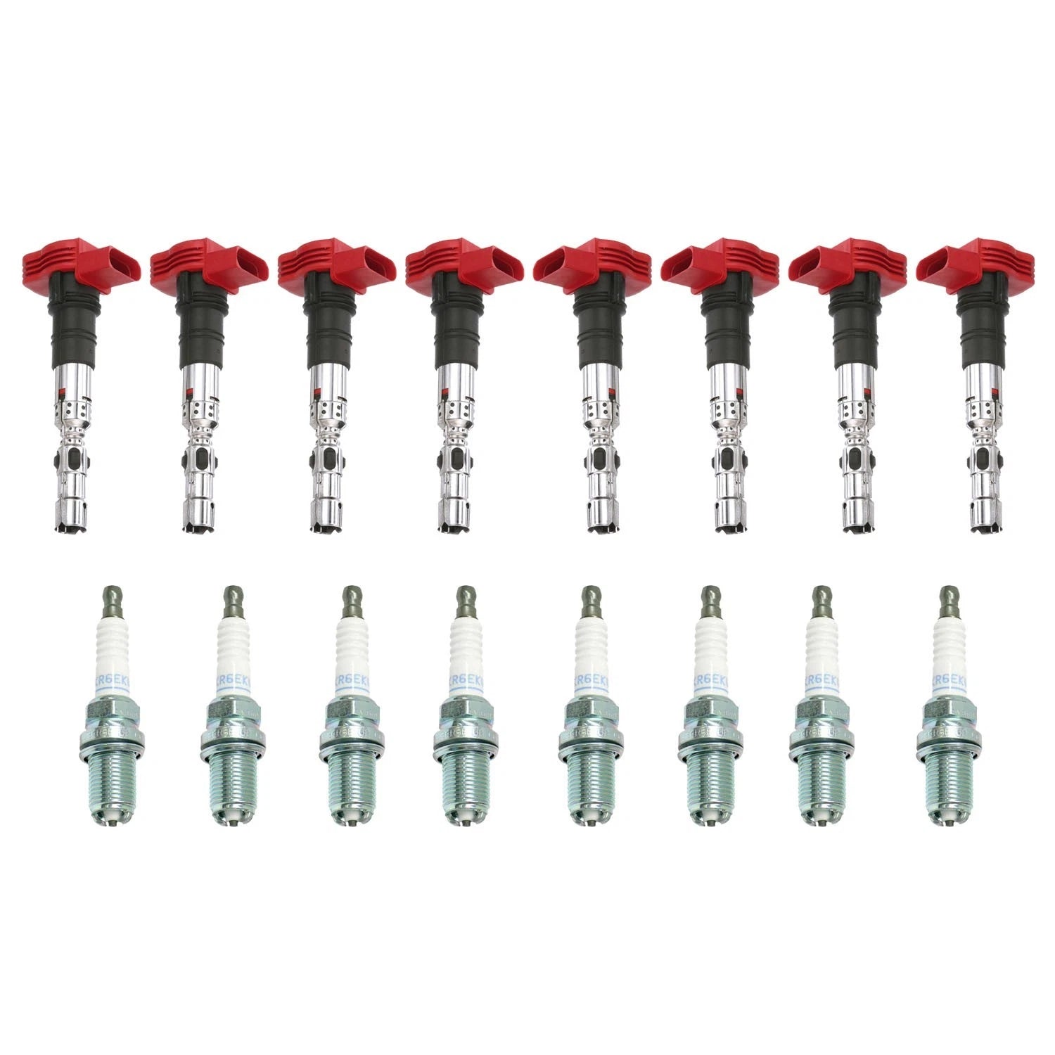Set of 8 Ignition Coils & NGK Spark Plugs for Audi Volkswagen 4.2L V8