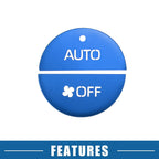 Set of 4 AC Switch Knob Cover Trim for Toyota RAV4 (2019–2022) Aluminum Blue