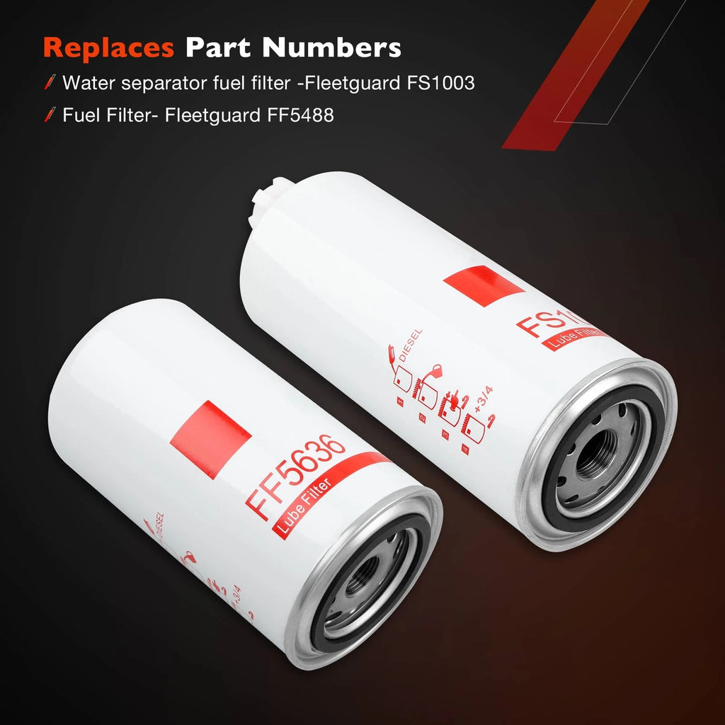 Oil Fuel Filter Water Separator LF9009 FS1003 FF5636 for Cummins ISC 8.3L 9.0L