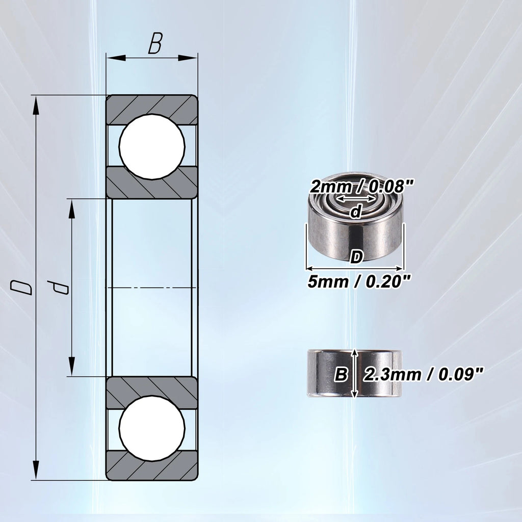 20pcs 682ZZ Double Metal Shield Ball Bearings for Various Models 