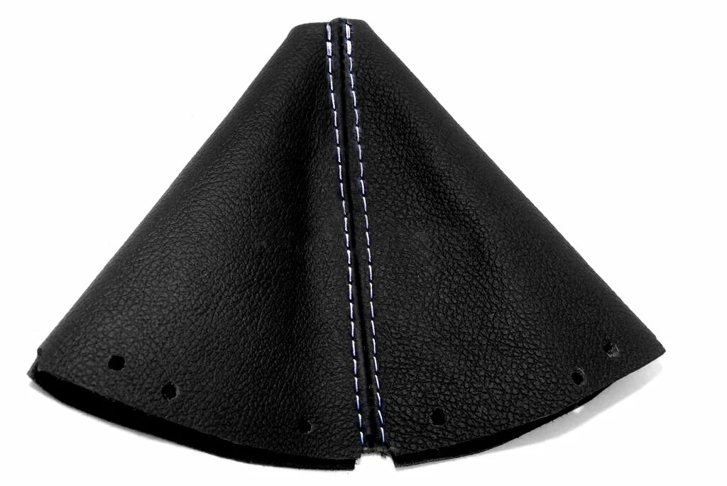 Leather Manual Shift Boot Cover for Nissan 370Z (2008–2019) Black White Stitch
