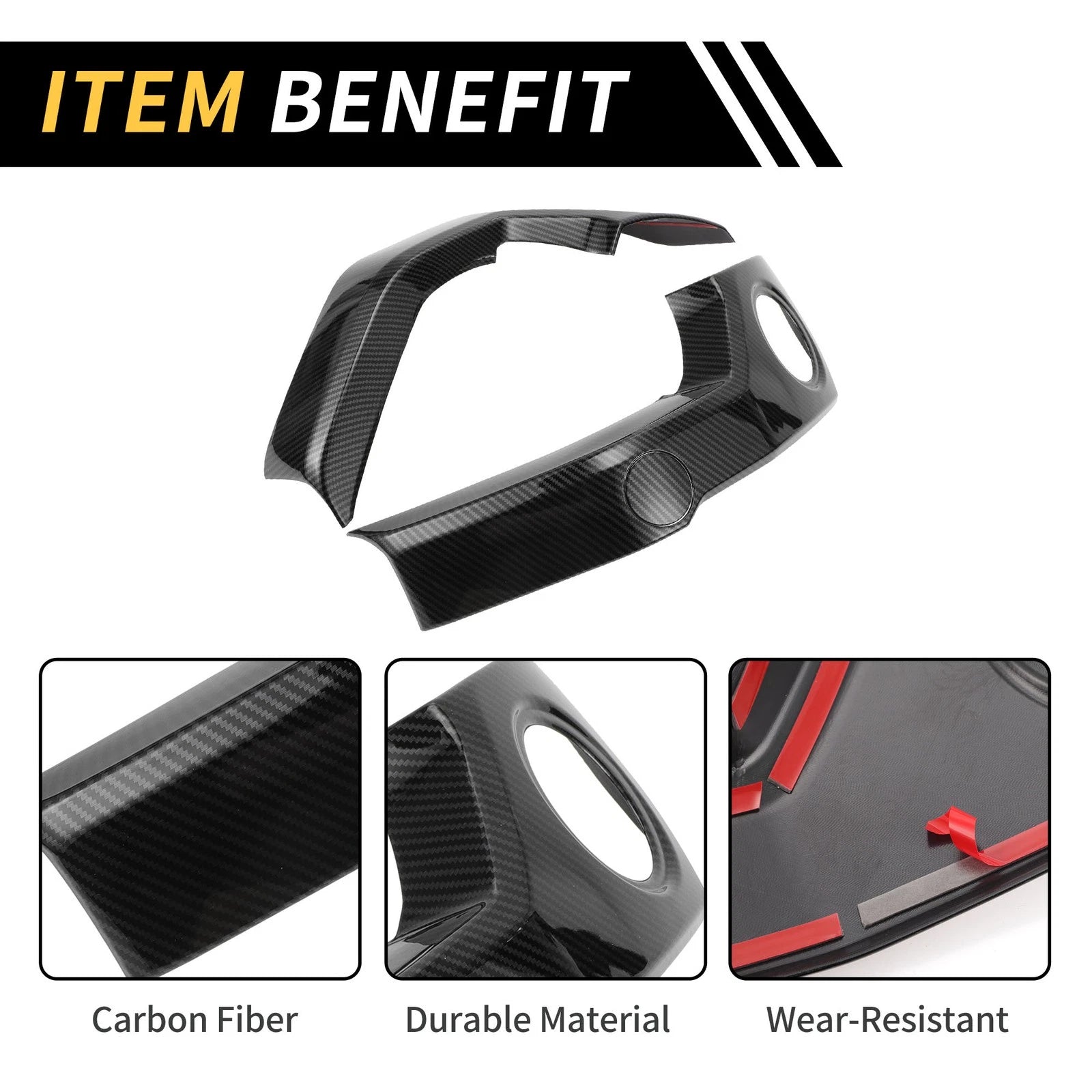 Set of 2 Carbon Fiber A/C Air Outlet Cover Trims for Toyota Tundra (2014–2021)