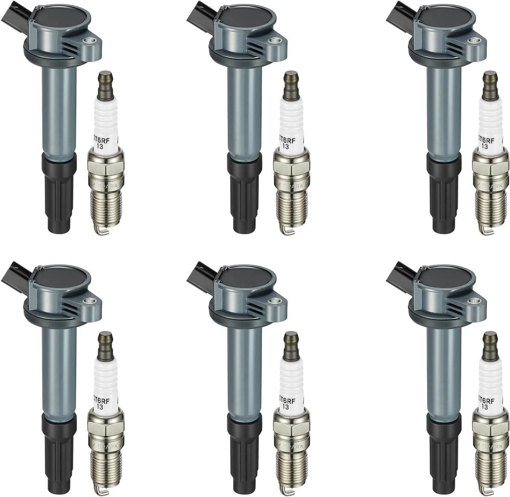 Set of 6 Ignition Coils & Spark Plugs for Cadillac SRX CTS, Buick Allure (2004–2010)