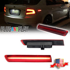 2X Red Lens LED Rear Side Marker Lights for Acura TL (2004–2008)