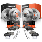 Set of 4 Disc Brake Rotors & Ceramic Pads for Kia Soul (2012–2013)
