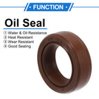 2X Oil Seal Rotary Shaft Seal for Various Models (15x22x7mm) FKM Rubber