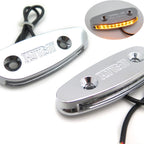 LED Signal Mirror Block Off Base Plate Chrome for Suzuki GSXR600 750 (2001–2005)