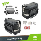 Set of 2 Hard Side Saddlebag Boxes for Motorbike (Fits Various Models)