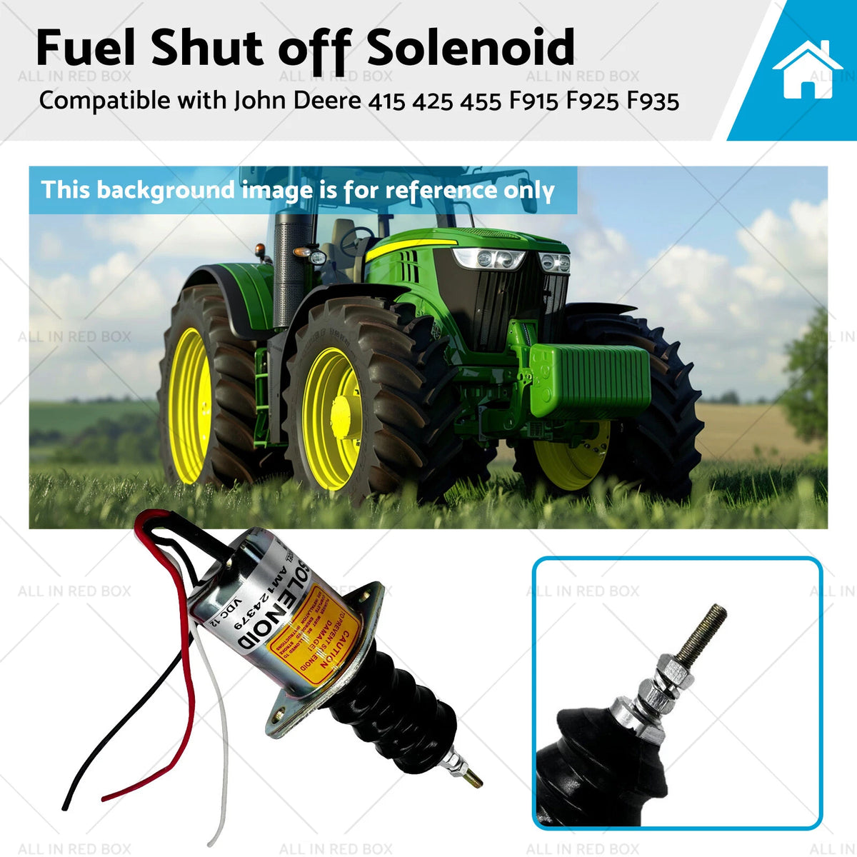 Fuel Shut Off Solenoid for John Deere F915 F925 F935 415 425 455