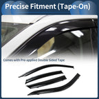 Set of 4 Window Deflectors for Honda Civic Sedan (2022) - Black Vent Visors