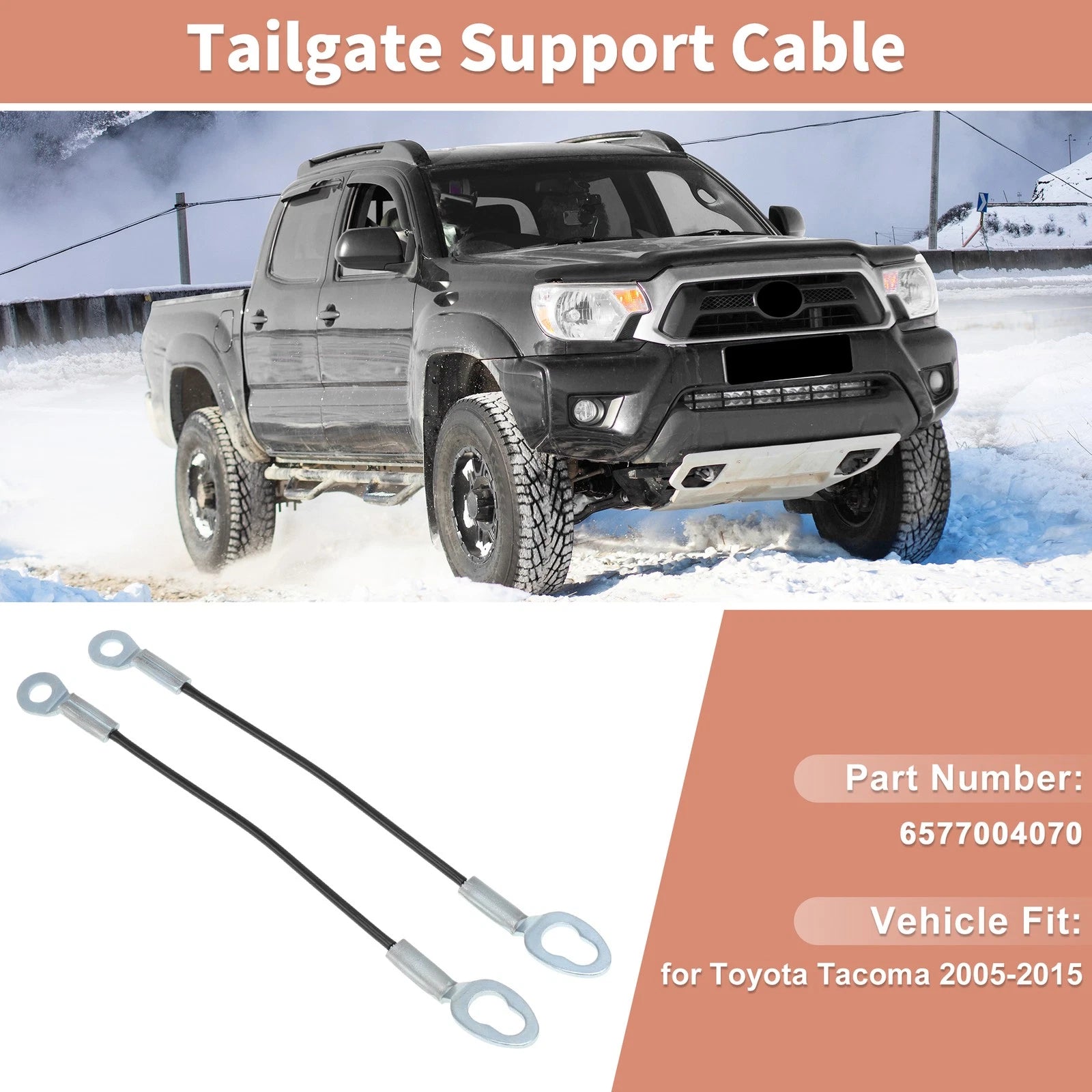Tailgate Support Cables for Toyota Tacoma (2005–2015) No.6577004070