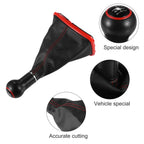 6 Speed Gear Shift Knob Boot with Red Base for Volkswagen Golf (1998–2006)