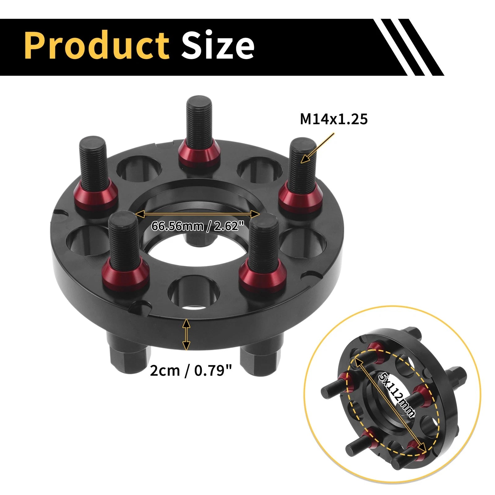 2 Pcs Wheel Spacers 5x112mm 66.56mm M14x1.25 for BMW Z4 G29 (2019–2020)