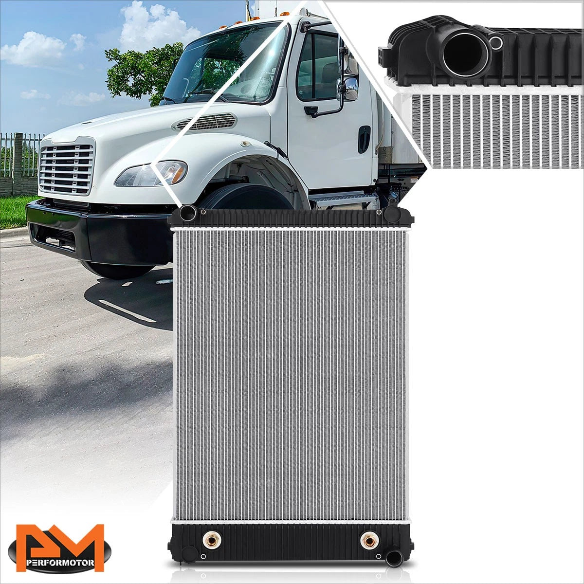 2-Row Aluminum Radiator for Freightliner M2 106 100/Sterling Acterra (2003–2008)