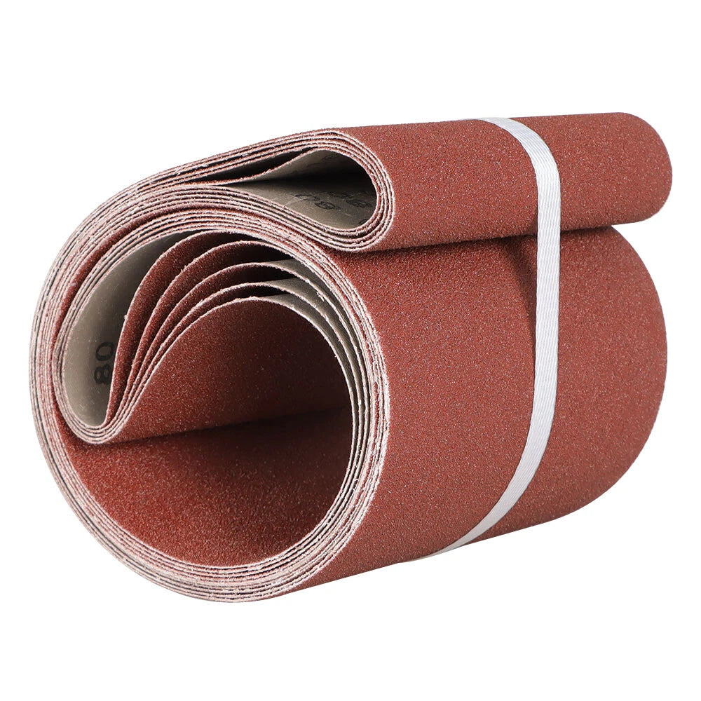Set of 5 Sanding Belts 6x48" 80 Grit for Belt Sander