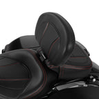 Front Rider Driver Backrest Pad for Harley Touring Street Road Glide (2009–2023)