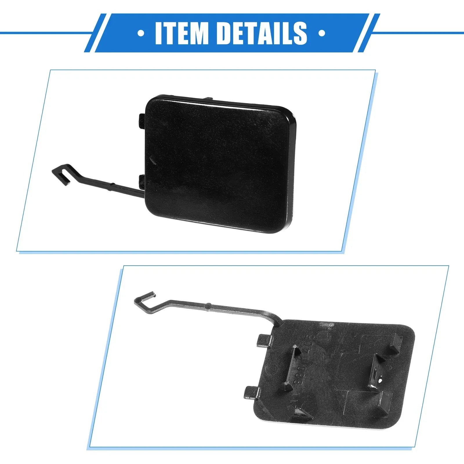 Tow Hook Cover for Mercedes-Benz W211 2002-2008 Plastic Black Rear Right