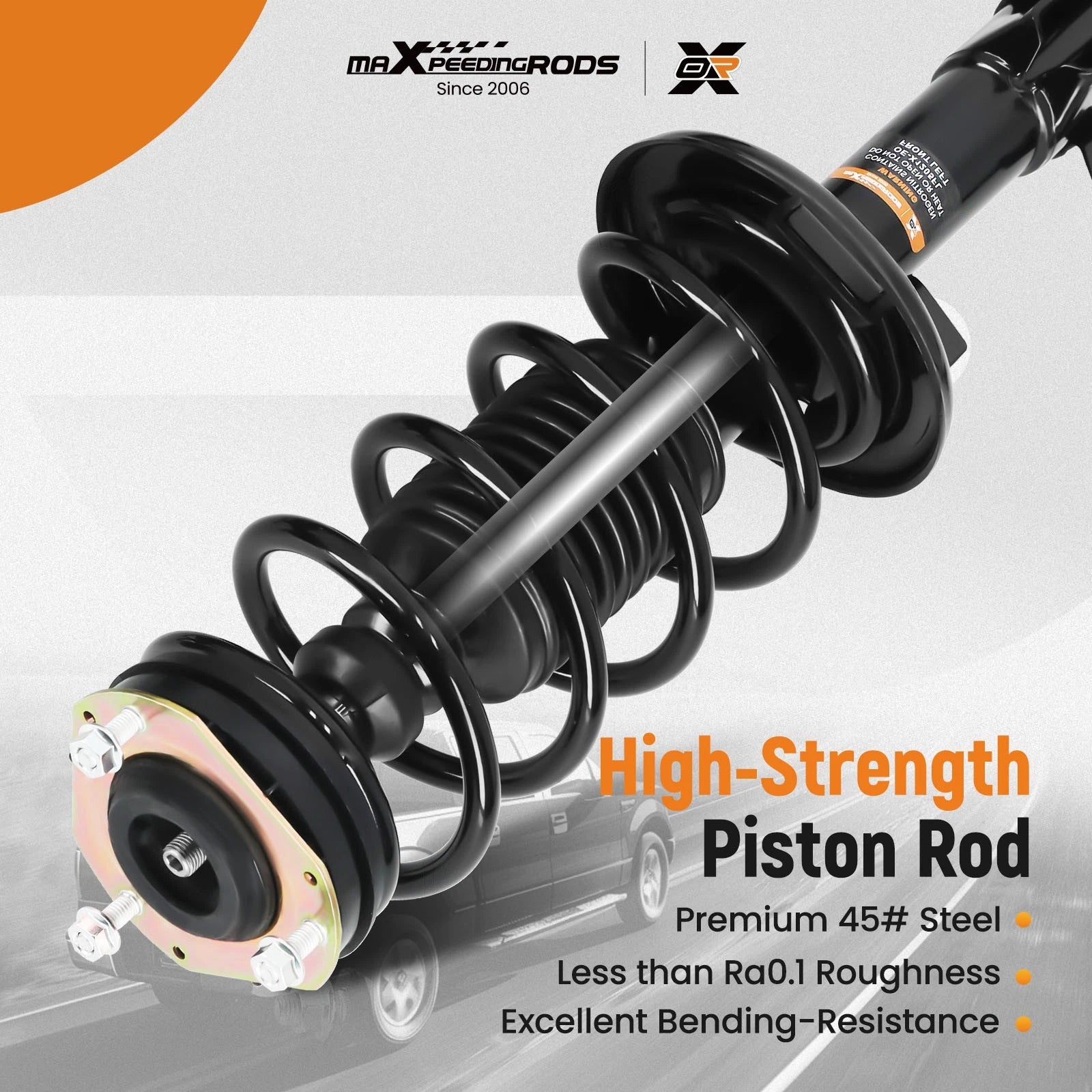 Set of 2 Front Struts with Coil Spring Assembly for Ford Fiesta (2011-2013)