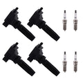 Set of 4 Ignition Coils & Spark Plugs for Ford Ranger Lincoln Nautilus (2019–2023)