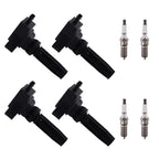 Set of 4 Ignition Coils & Spark Plugs for Ford Ranger Lincoln Nautilus (2019–2023)