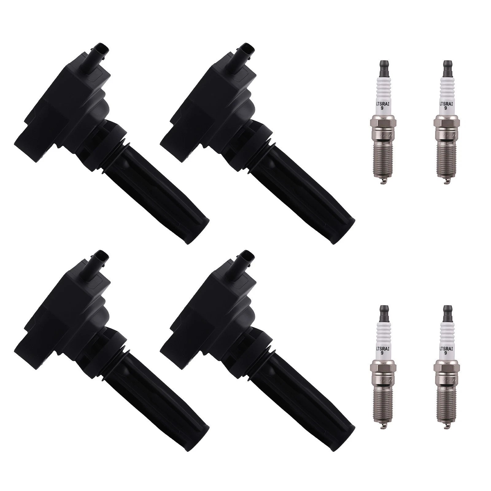 Set of 4 Ignition Coils & Spark Plugs for Ford Ranger Lincoln Nautilus (2019–2023)