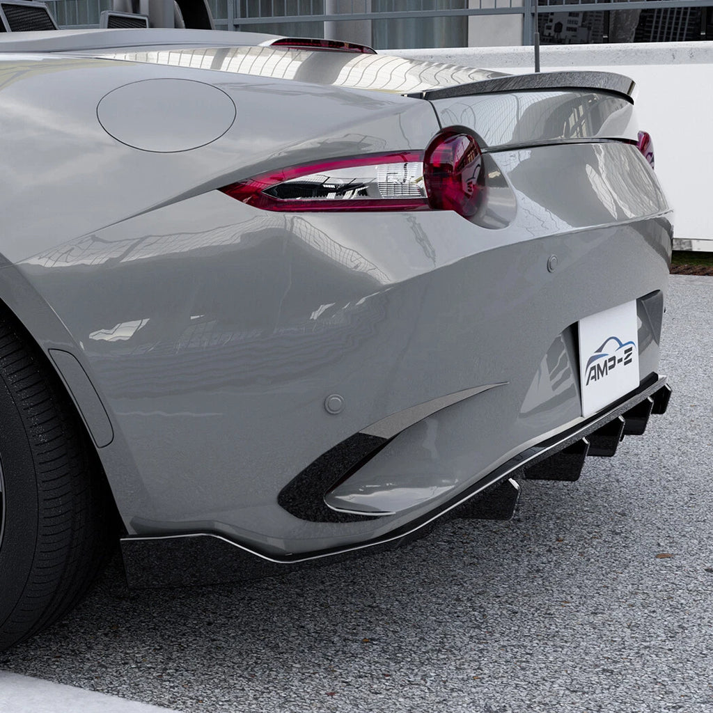 Gloss Black Rear Bumper Side Fin Canards Splitter for Mazda MX-5 Miata (2016–2023)