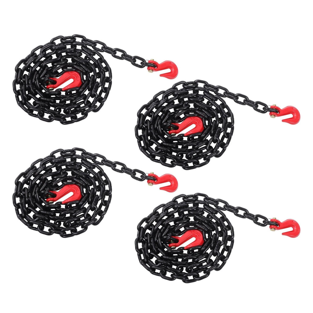 Set of 4 Towing Transport Binder Chains for G80 (7100 lbs, 3/8"×10')