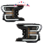 2X LED Blackout Headlights for Ford F-150 (2018–2019)