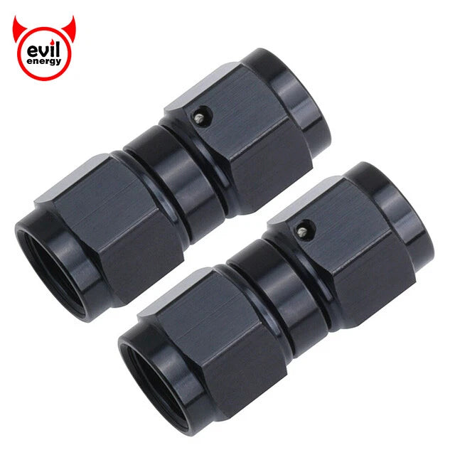 2X Coupler Fitting Connector 6AN 8AN 10AN Swivel Female Adapter for Universal