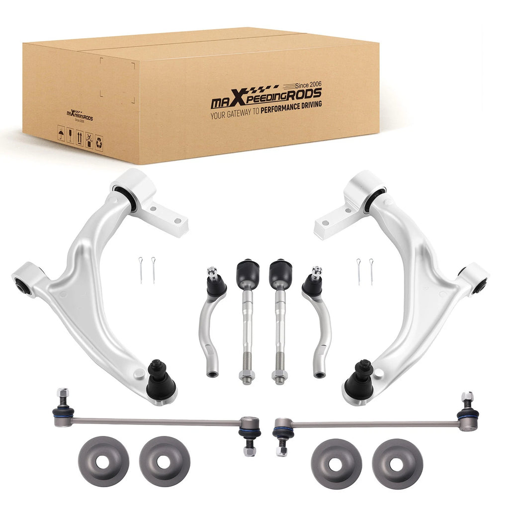 Front Lower Control Arms Sway Bar Links Tie Rods Kit for Honda Pilot (2009–2015)