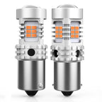 Set of 2 Amber LED Turn Signal Lights for AUXITO BAU15S (7507)