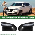 Set of 2 Rearview Mirror Covers for BMW F15 X5 F16 X6 (2014–2017) Black