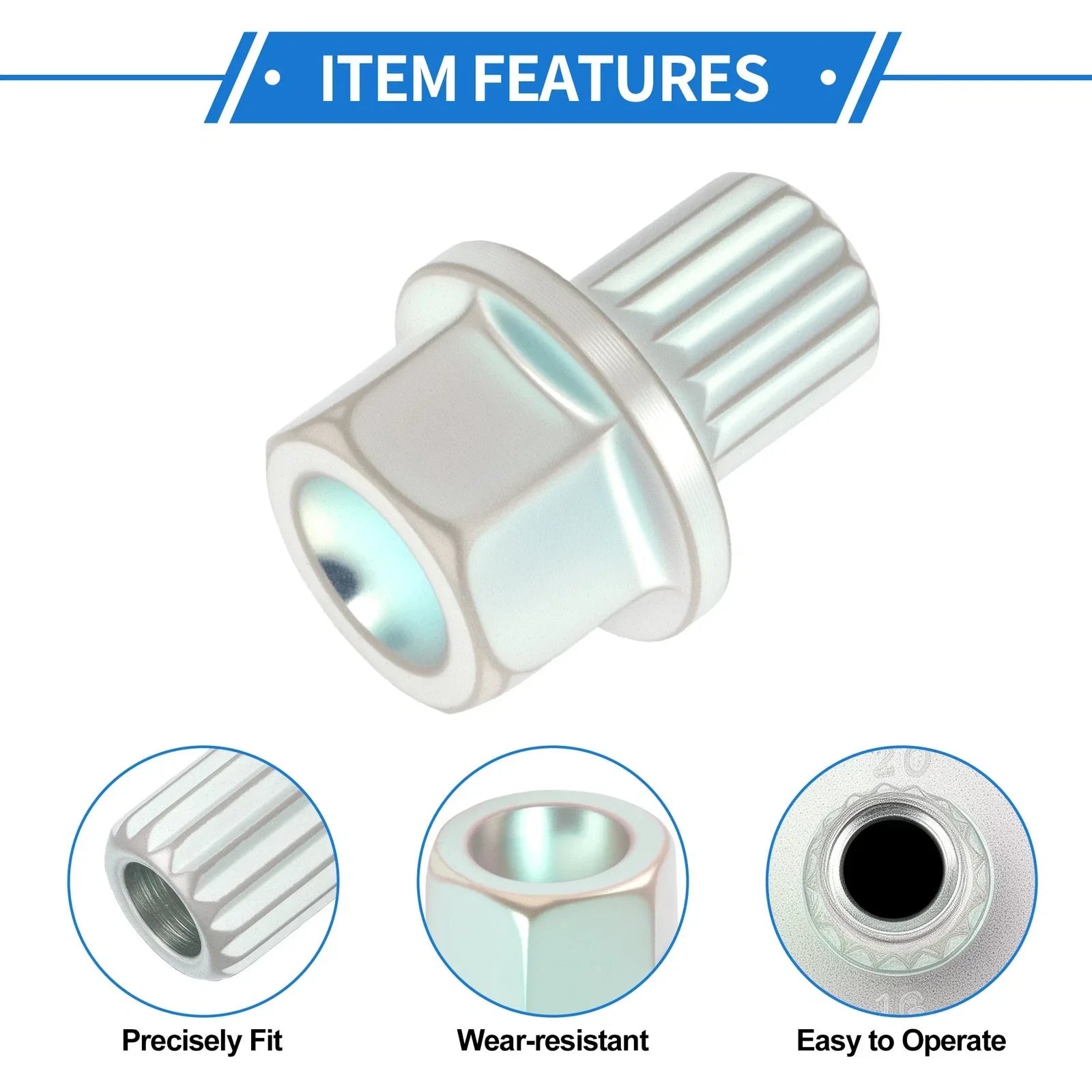 Wheel Lock Lug Nut for BMW Anti Theft Removal Key Socket Adapter