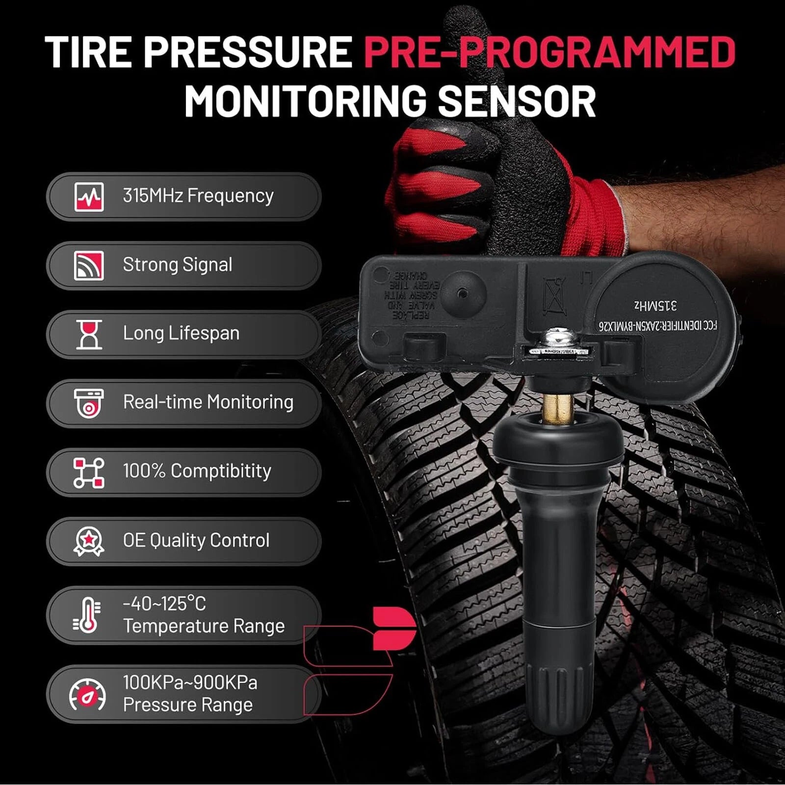 TPMS Tire Pressure Monitoring Sensor for Chevrolet Silverado Cadillac Escalade (2010–2017)