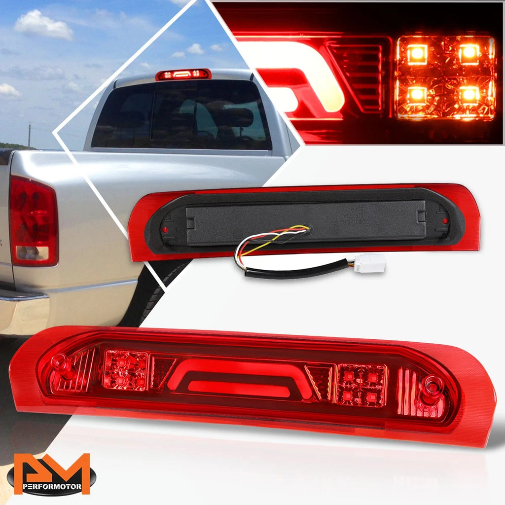 Dual 3D LED Bar Third Tail Brake Light + Cargo Lamp for Dodge Ram (2002–2009)
